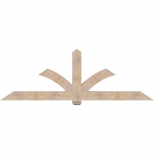 Ekena Millwork Redmond Smooth Timber Gable Bracket, Douglas Fir, 96"W x 32"H x 5 1/2"D x 5 1/2"F, 8/12 Pitch GBW096X32X0606RED00SDF - main